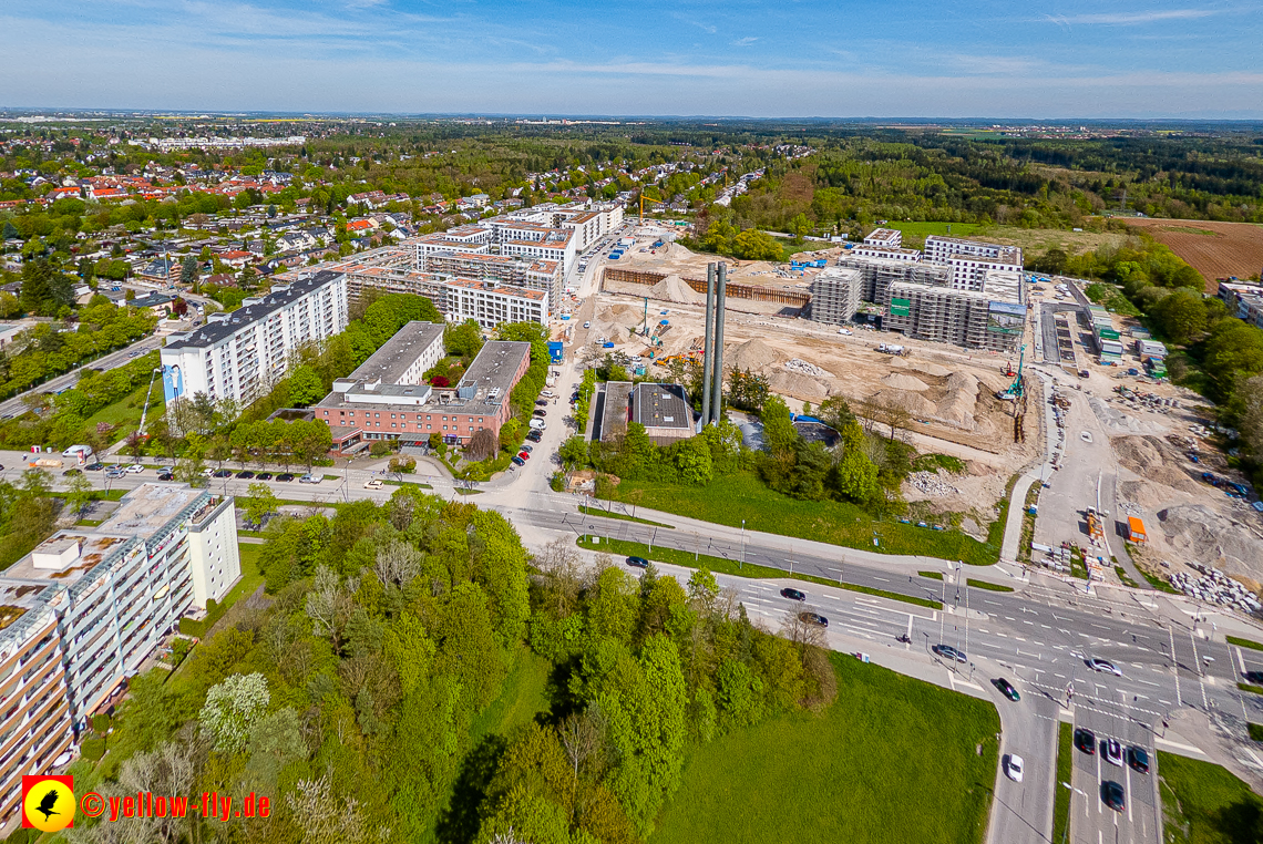 04.05.2023 - Luftbilder vom Alexisqaurtier und Pandion Verde in Neuperlach